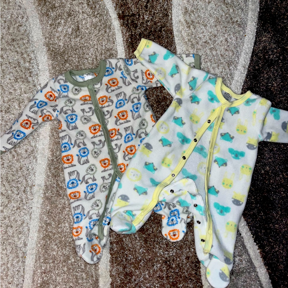 0-3 months baby pajamas footsie
